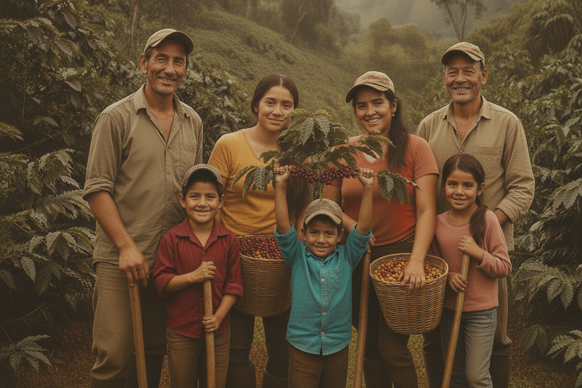Coffee Farm Family - Faded Film Look