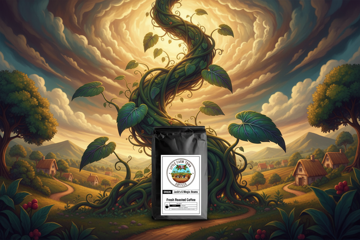 Little Farm Town Coffees Jack's 6 Magic Beans coffee K-Cups, 6-bean blend, standard grind, compatible with K-Cup brewing systems